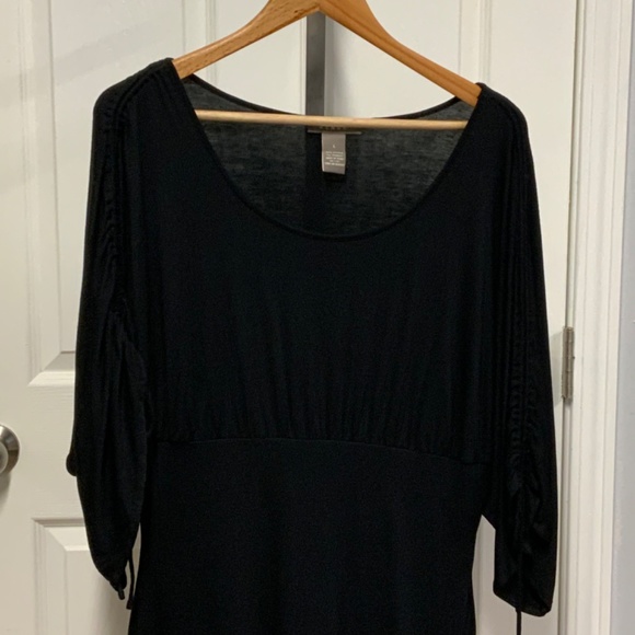Kenar Black Top with Drawstring Sleeves - Picture 5 of 10
